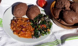 Maize Red Sorghum and Finger Millet flour Ugali